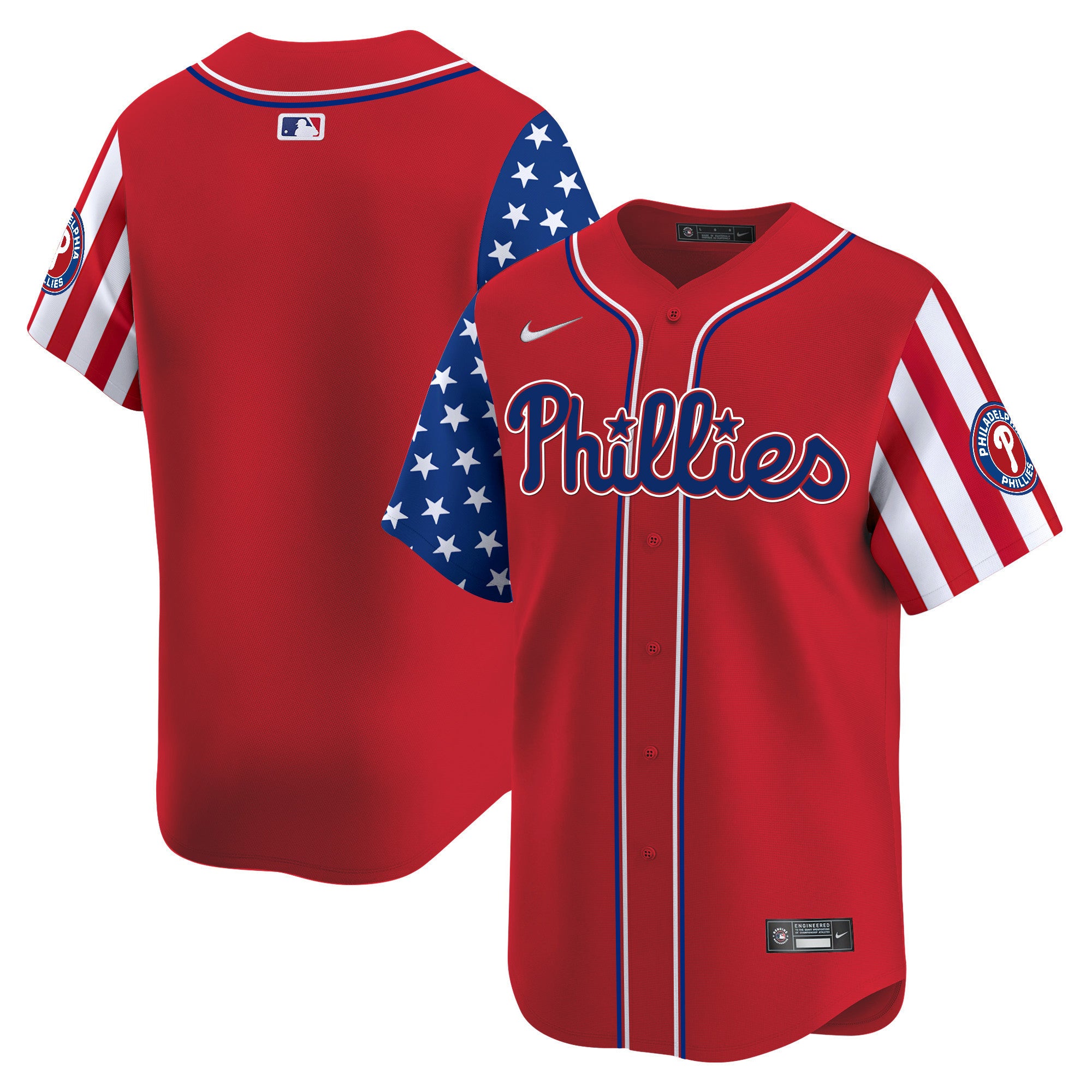 Men's Phillies 2025 Independence Day Vapor Premier Limited Jersey - All Stitched