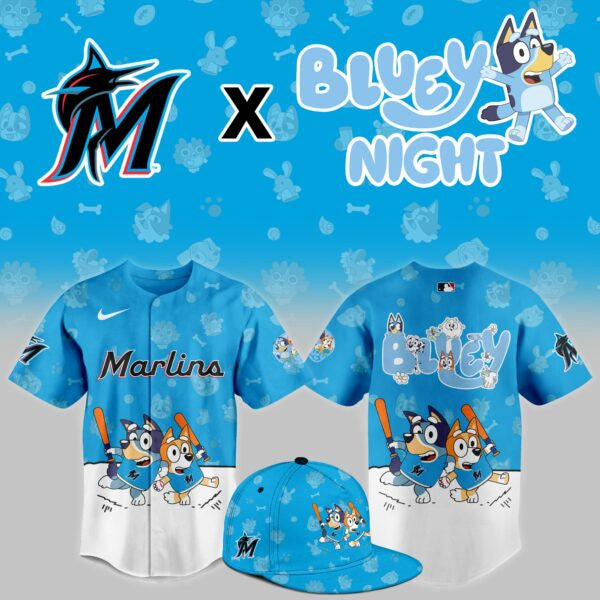 Miami Marlins 2025 Bluey Night Limited Jersey