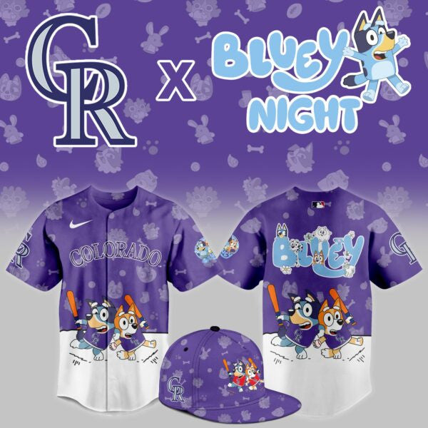 Colorado Rockies 2025 Bluey Night Limited Jersey