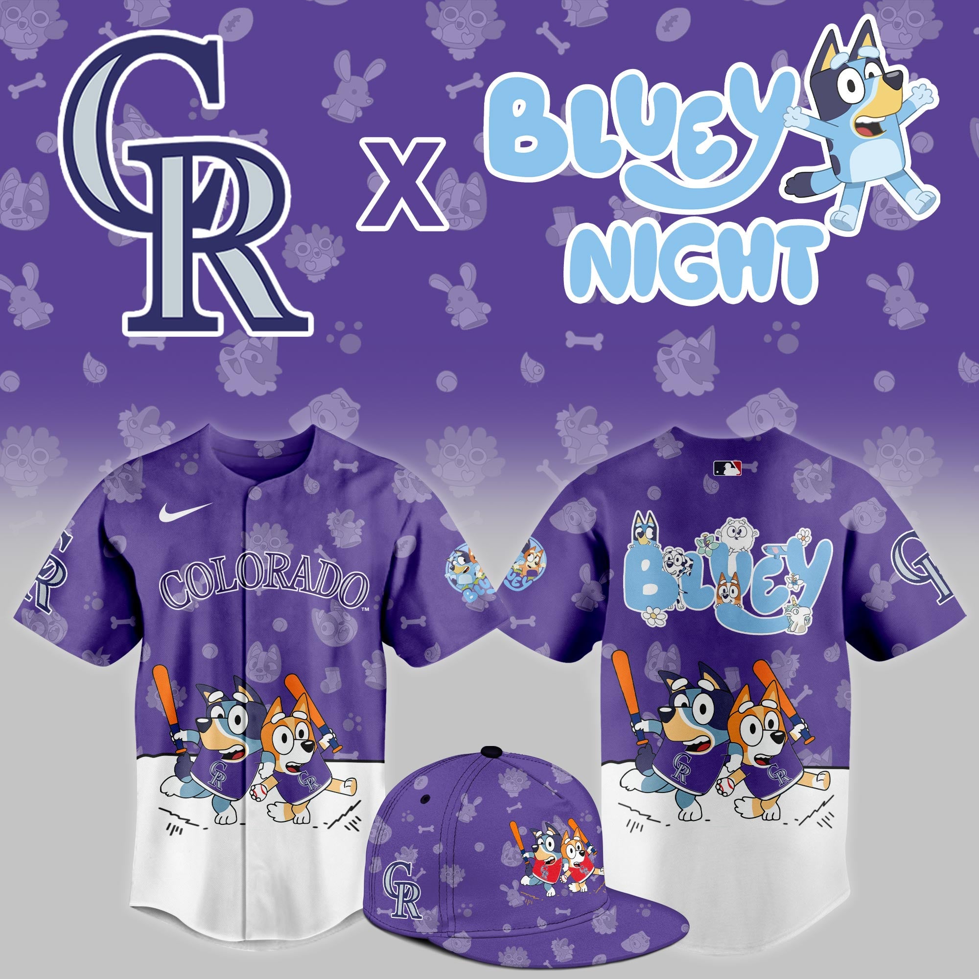 Colorado Rockies 2025 Bluey Night Limited Jersey