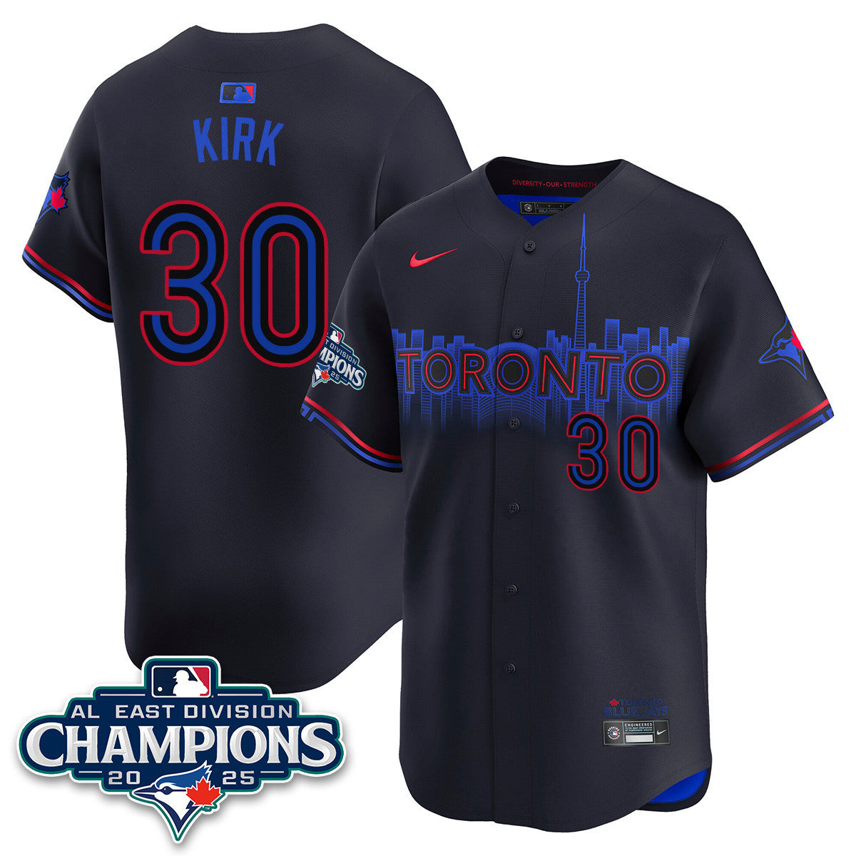 TOR AL East Division Champions Jersey - All Stitched