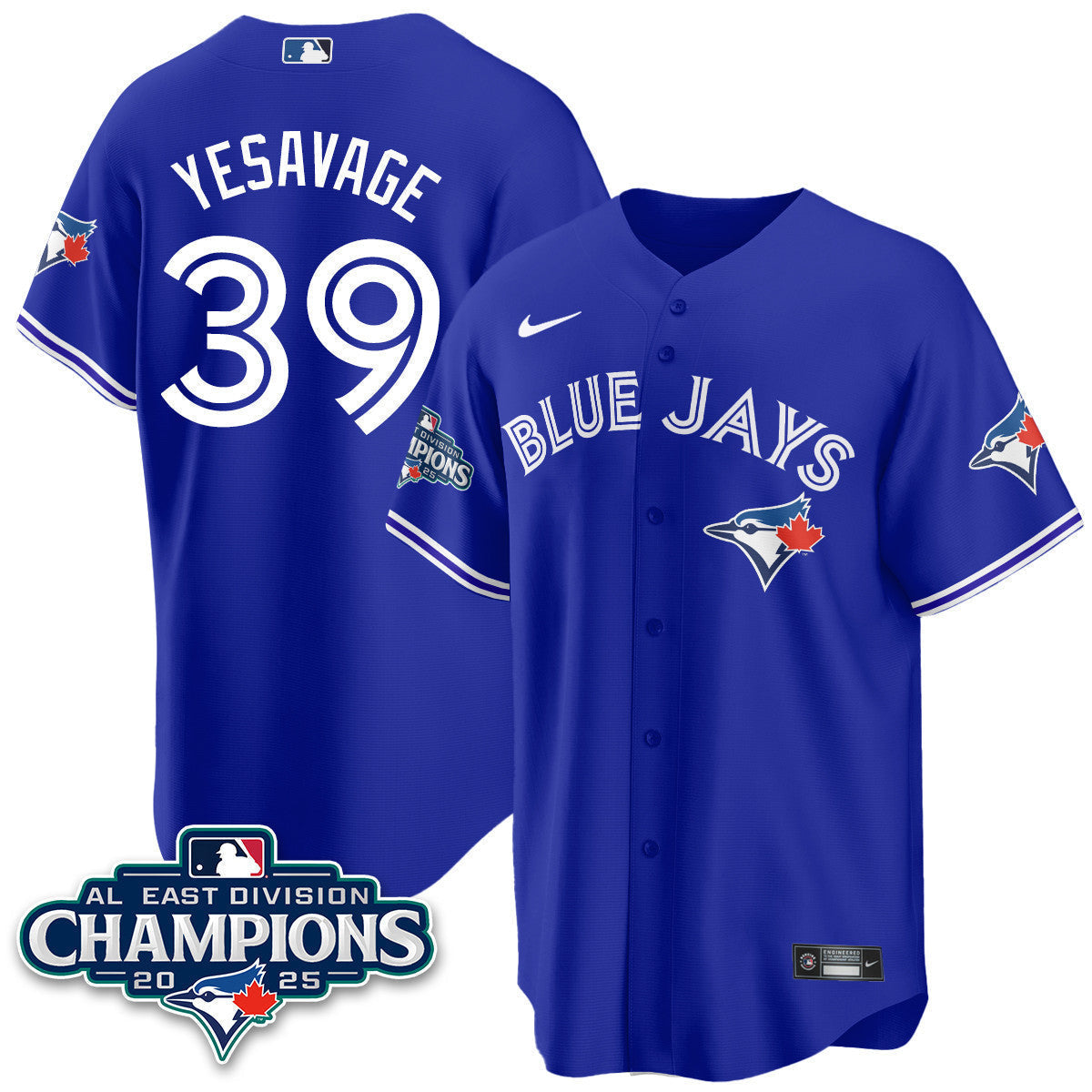 TOR AL East Division Champions Jersey - All Stitched