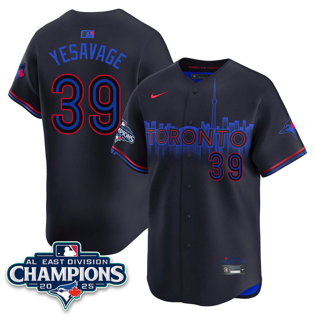 TOR AL East Division Champions Jersey - All Stitched