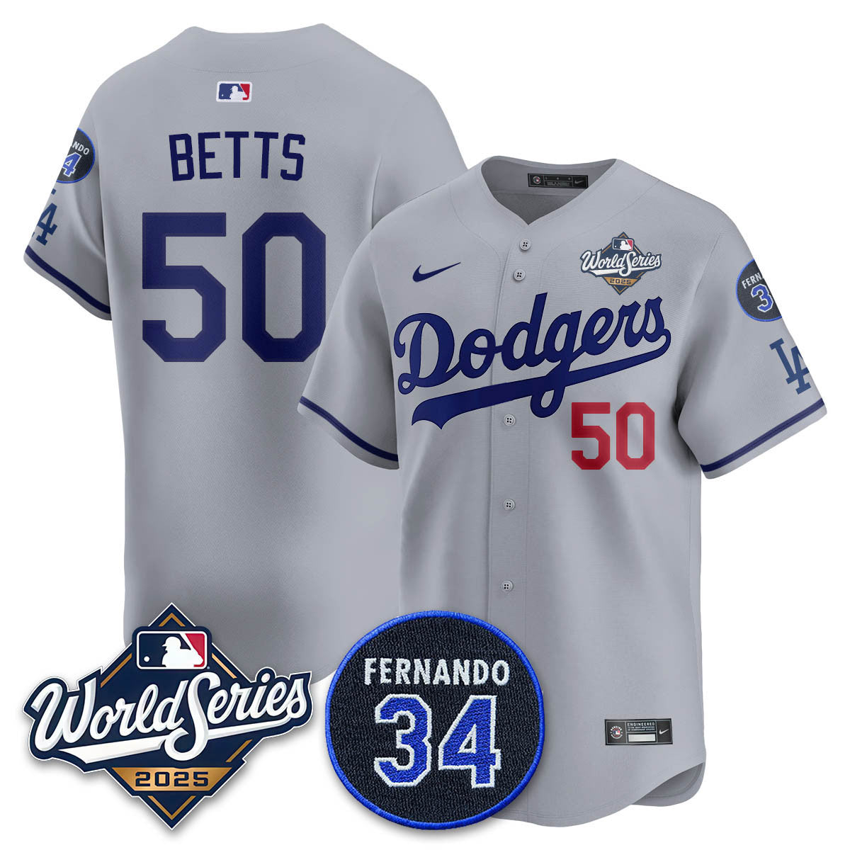 LAD 2025 World Series Champions Jersey N1 - All Stitched