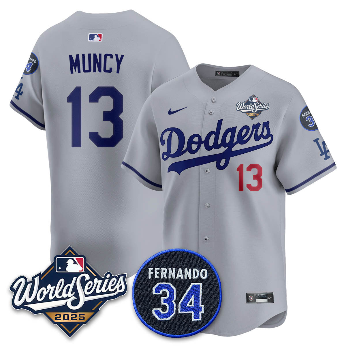 LAD 2025 World Series Champions Jersey N1 - All Stitched