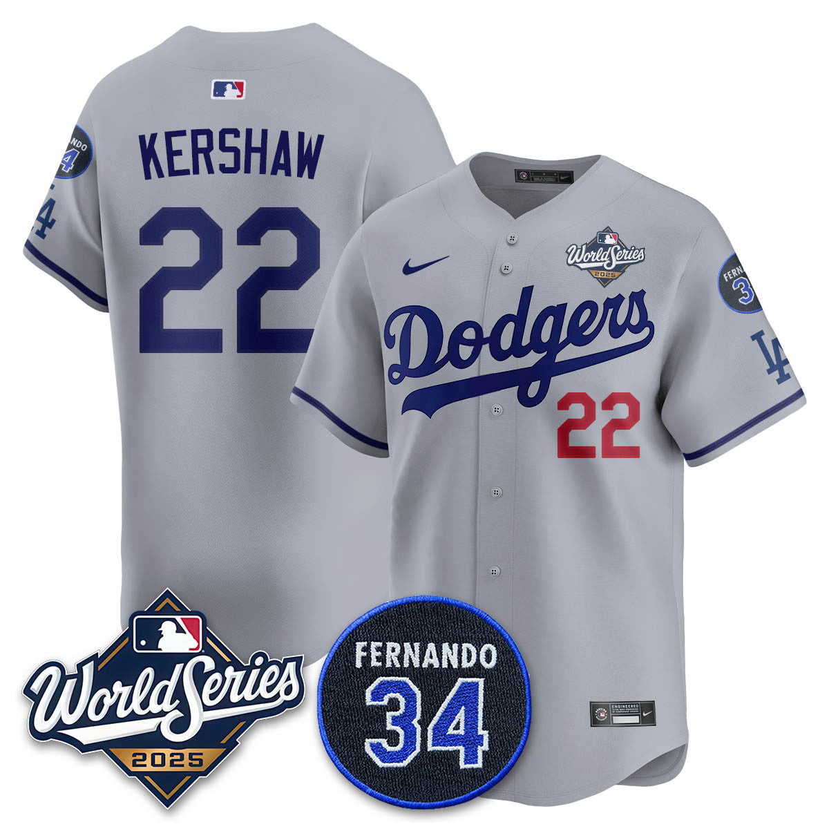 LAD 2025 World Series Champions Jersey N1 - All Stitched