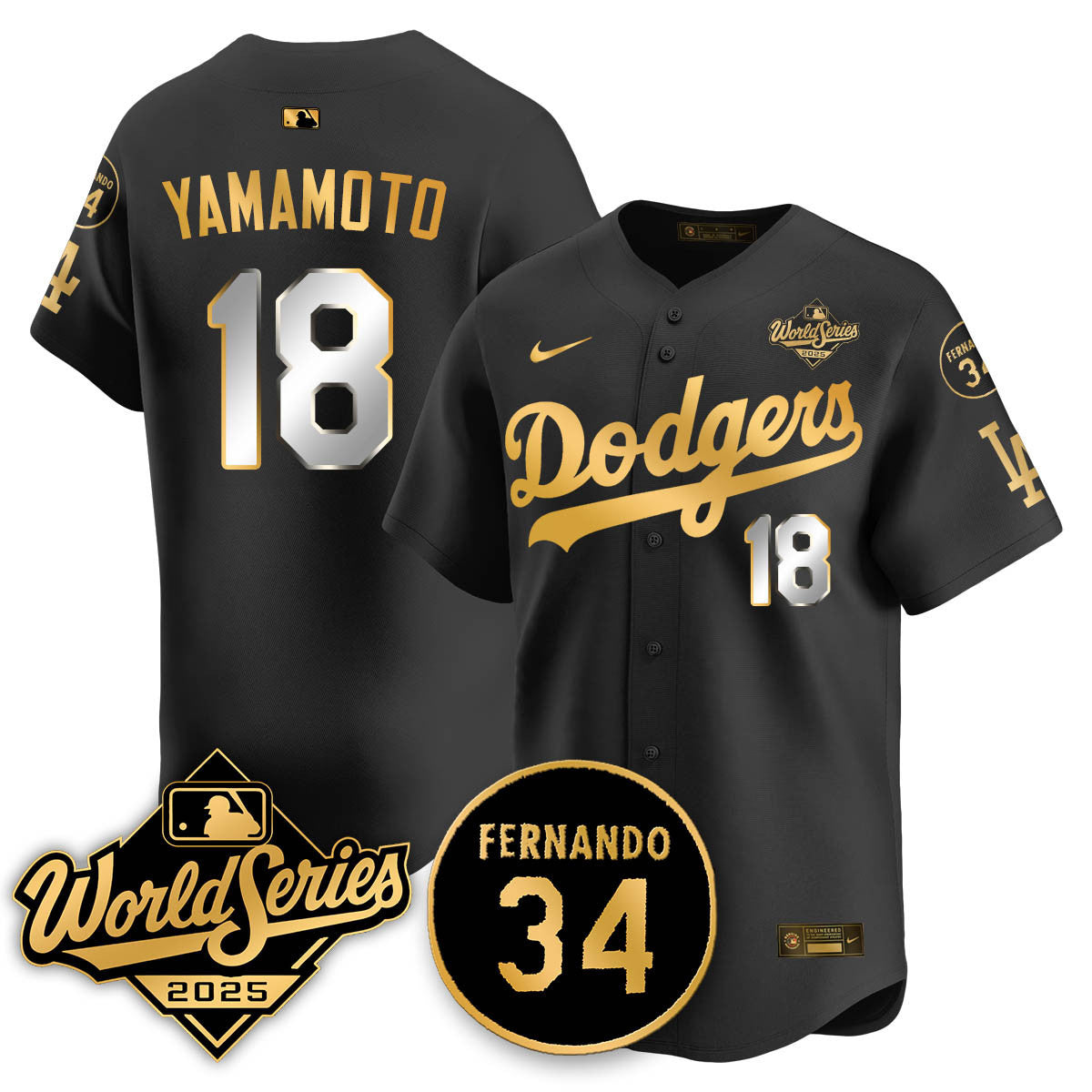 LAD 2025 World Series Champions Jersey N1 - All Stitched