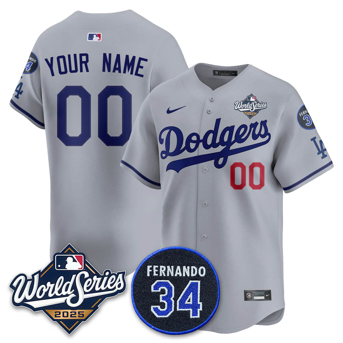 LAD 2025 World Series Champions Jersey N1 - All Stitched