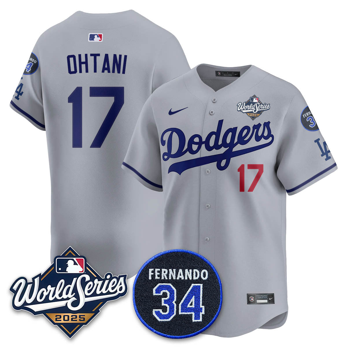 LAD 2025 World Series Champions Jersey N1 - All Stitched