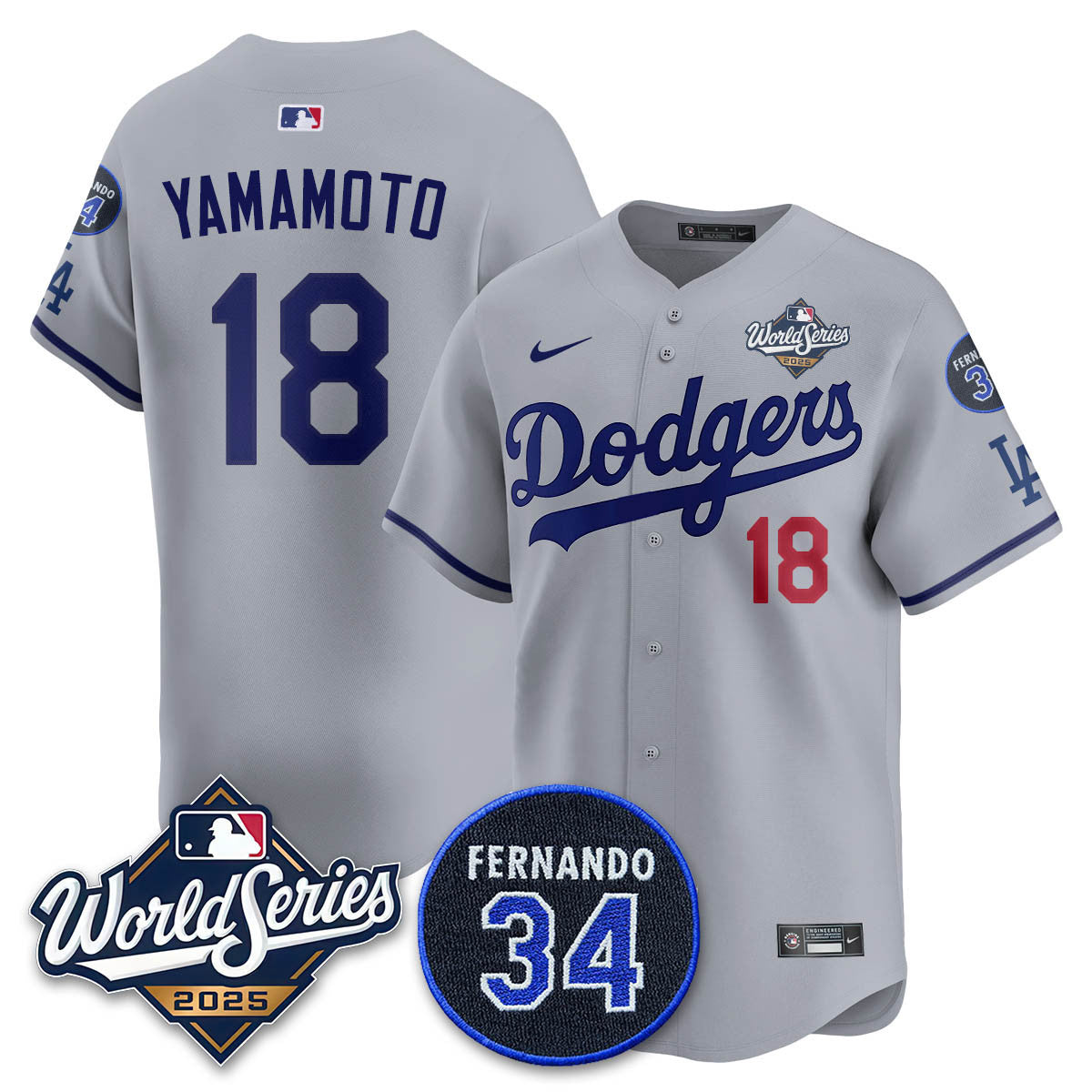 LAD 2025 World Series Champions Jersey N1 - All Stitched