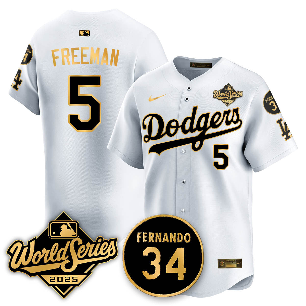 LAD 2025 World Series Champions Jersey N1 - All Stitched