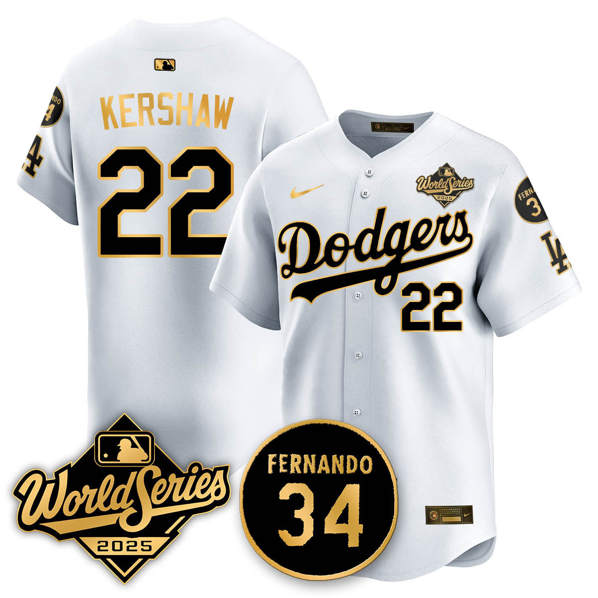 LAD 2025 World Series Champions Jersey N1 - All Stitched