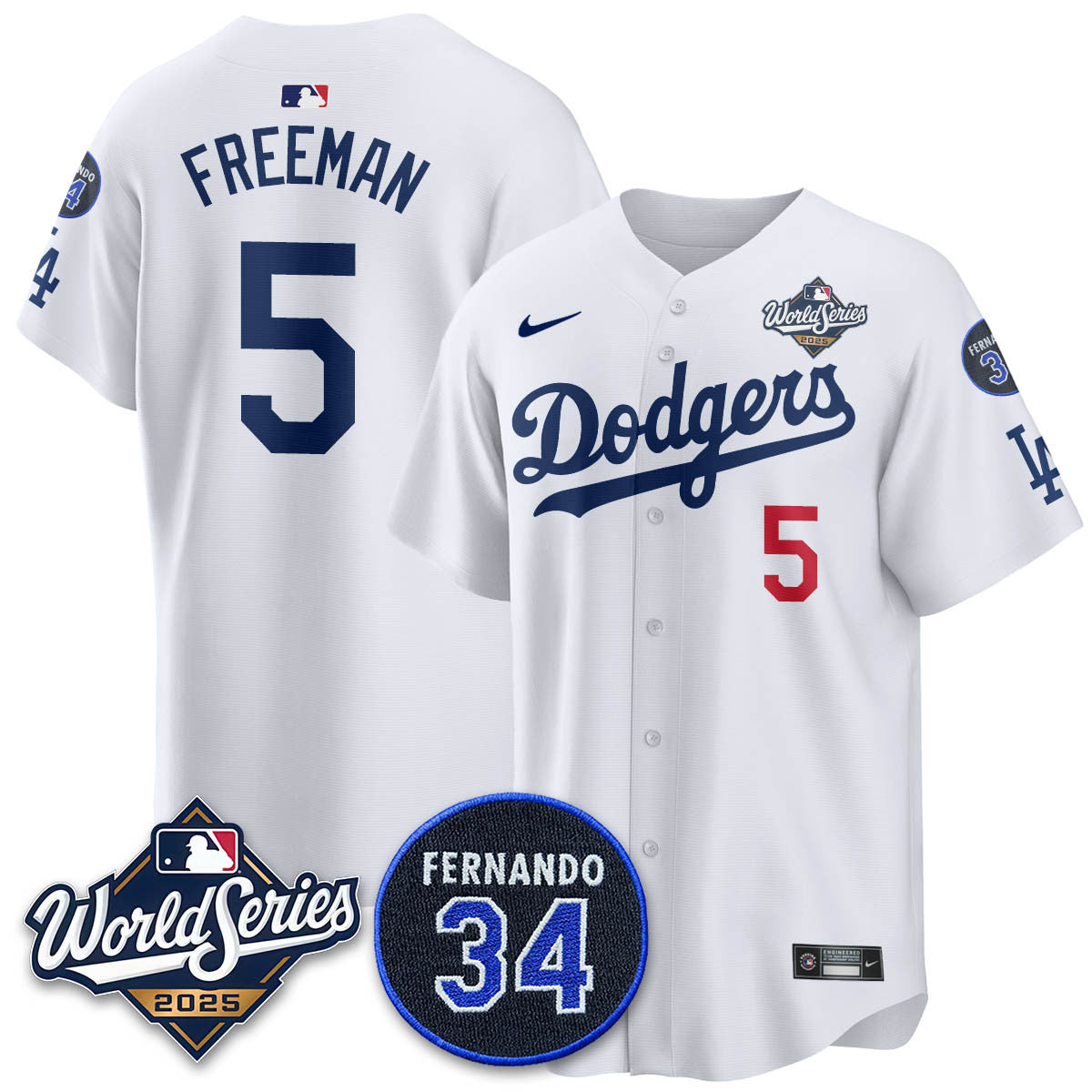 LAD 2025 World Series Champions Men Jersey N1 - All Stitched