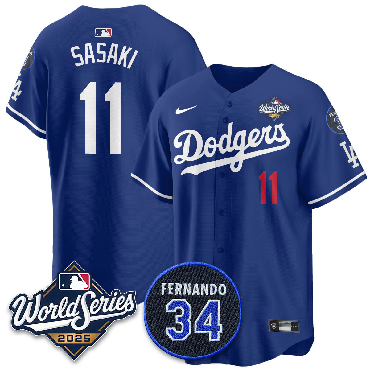 LAD 2025 World Series Champions Men Jersey N1 - All Stitched