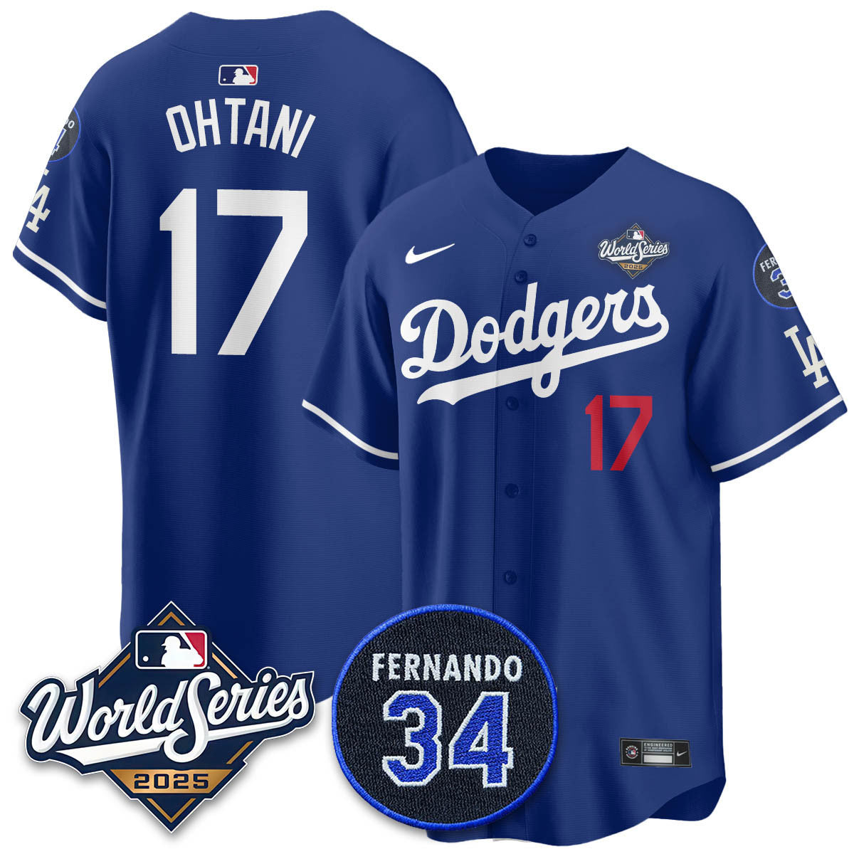 LAD 2025 World Series Champions Men Jersey N1 - All Stitched