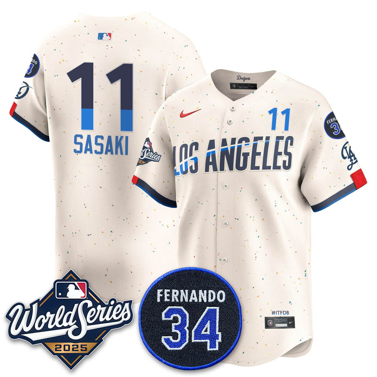 LAD 2025 World Series Champions Men Jersey N1 - All Stitched