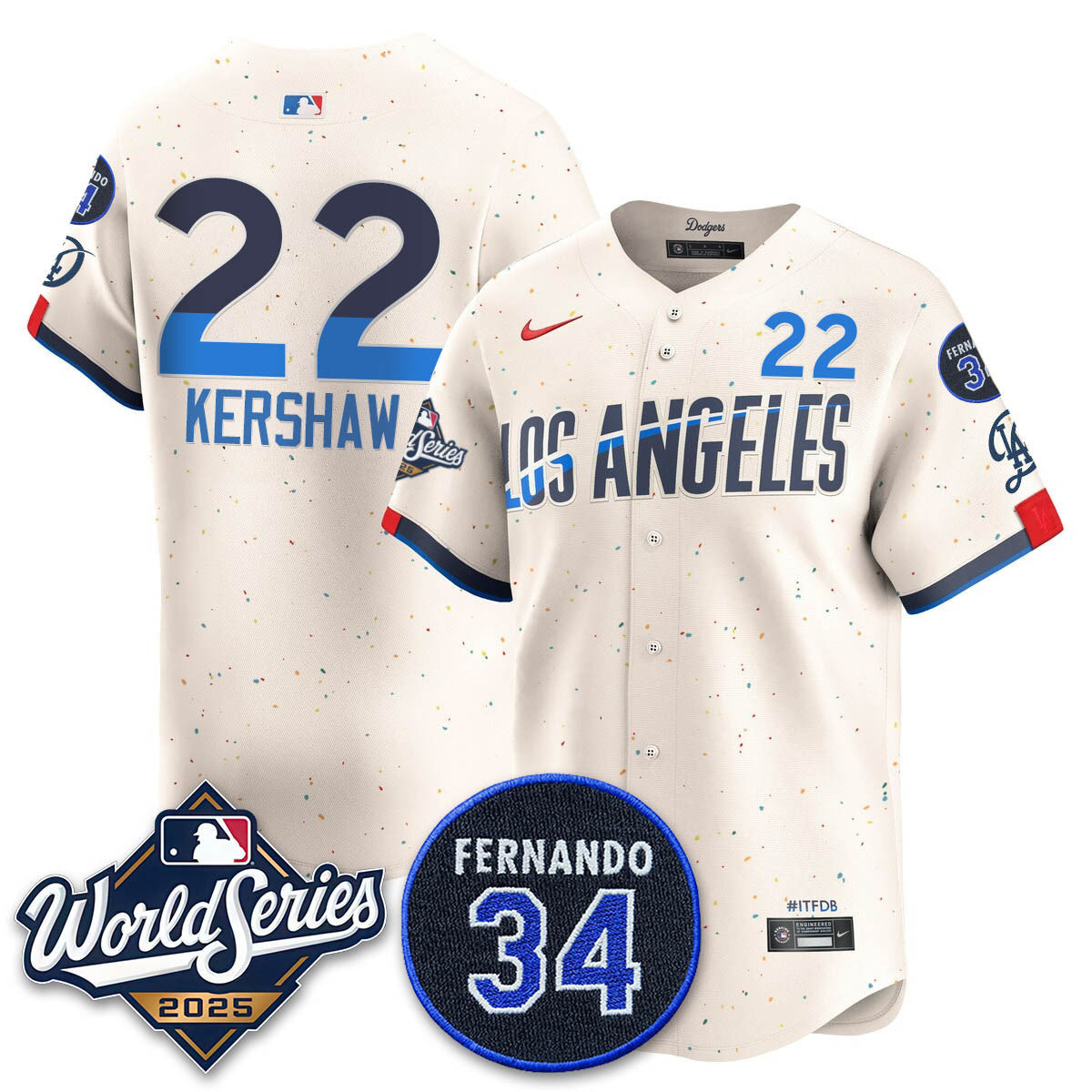 LAD 2025 World Series Champions Men Jersey N1 - All Stitched
