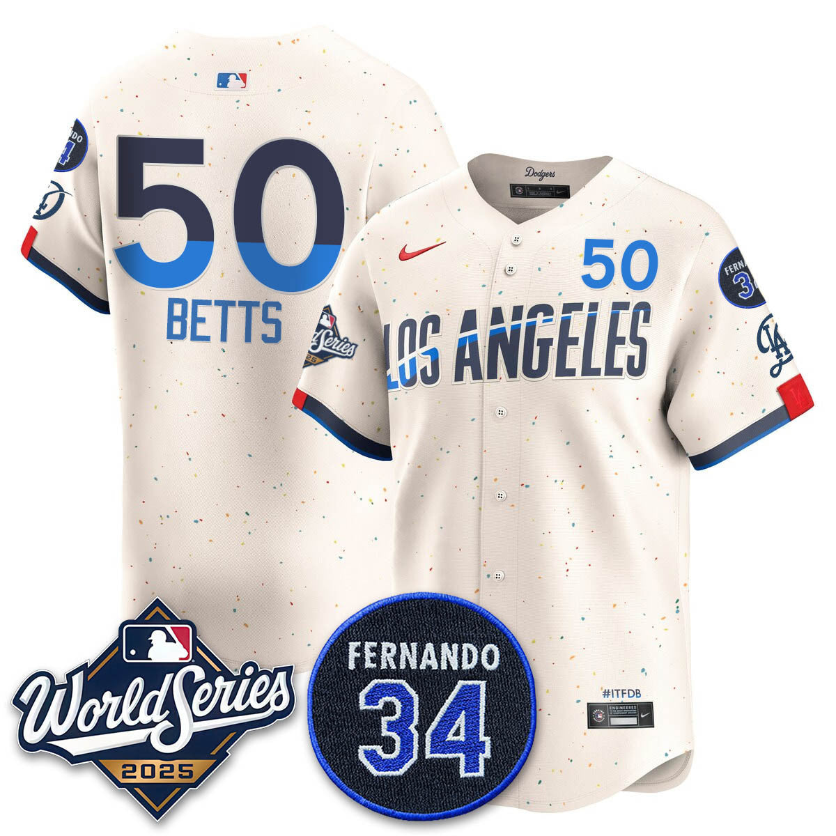 LAD 2025 World Series Champions Men Jersey N1 - All Stitched