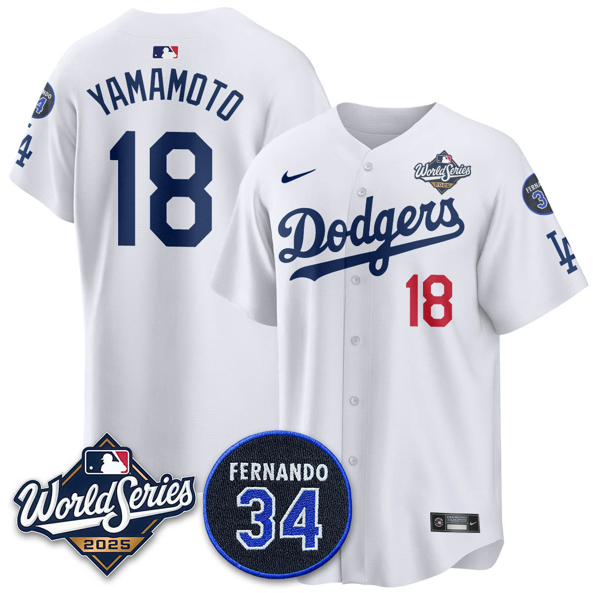 LAD 2025 World Series Champions Men Jersey N1 - All Stitched