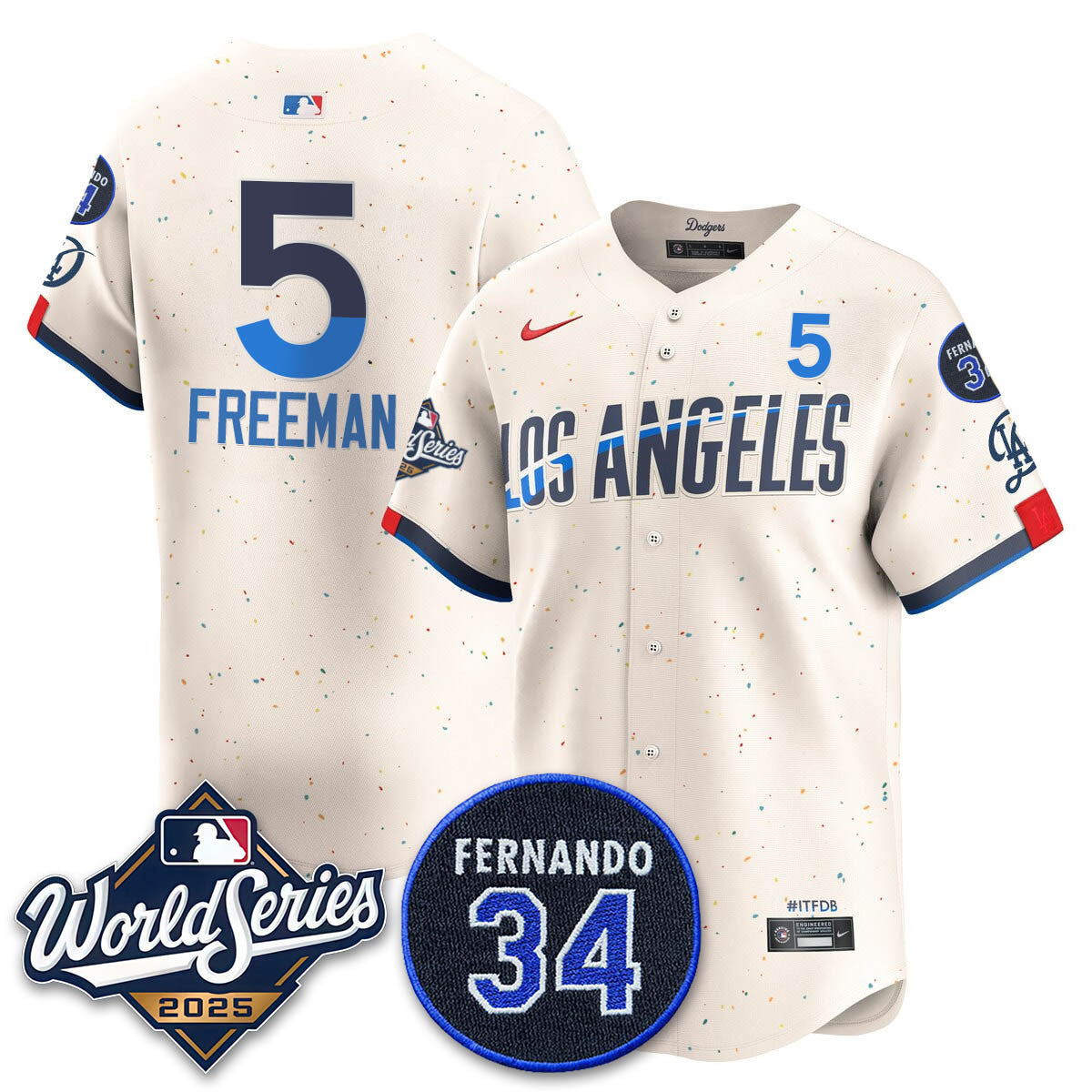 LAD 2025 World Series Champions Men Jersey N1 - All Stitched