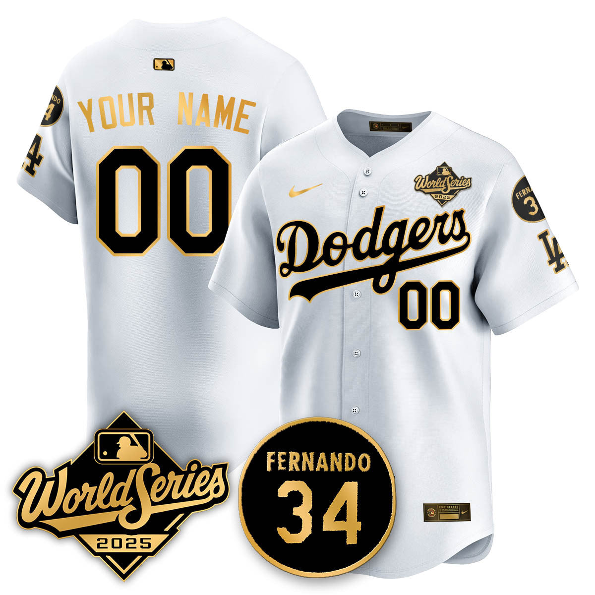LAD 2025 World Series Champions Jersey N1 - All Stitched