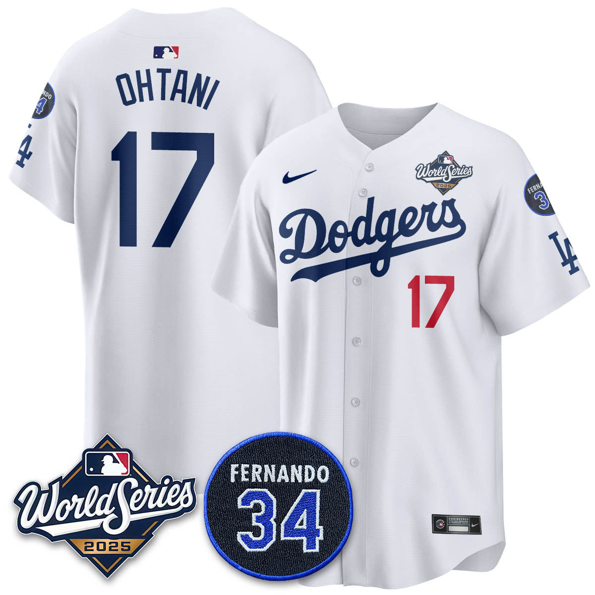 LAD 2025 World Series Champions Men Jersey N1 - All Stitched