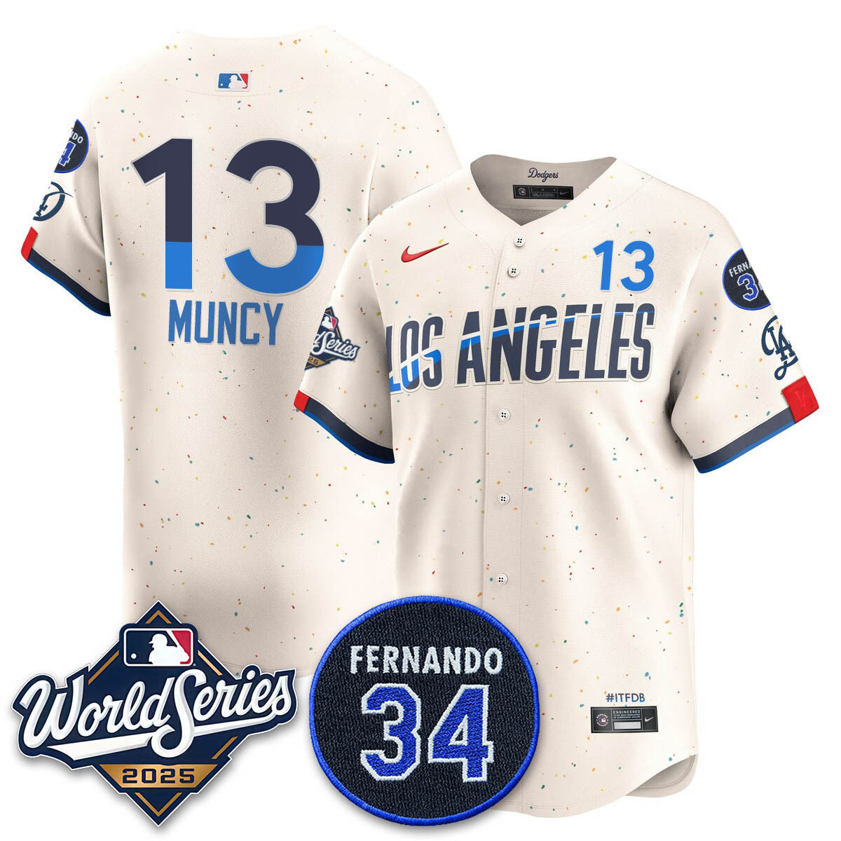 LAD 2025 World Series Champions Men Jersey N1 - All Stitched