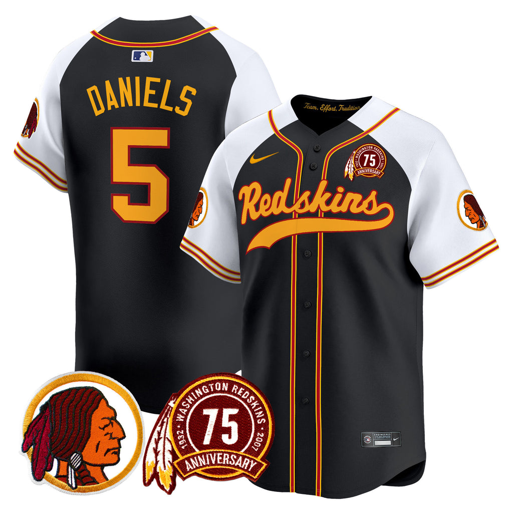 Men's Washington Redskins 75th Patch Throwback Vapor Premier Limited Jersey - All Stitched