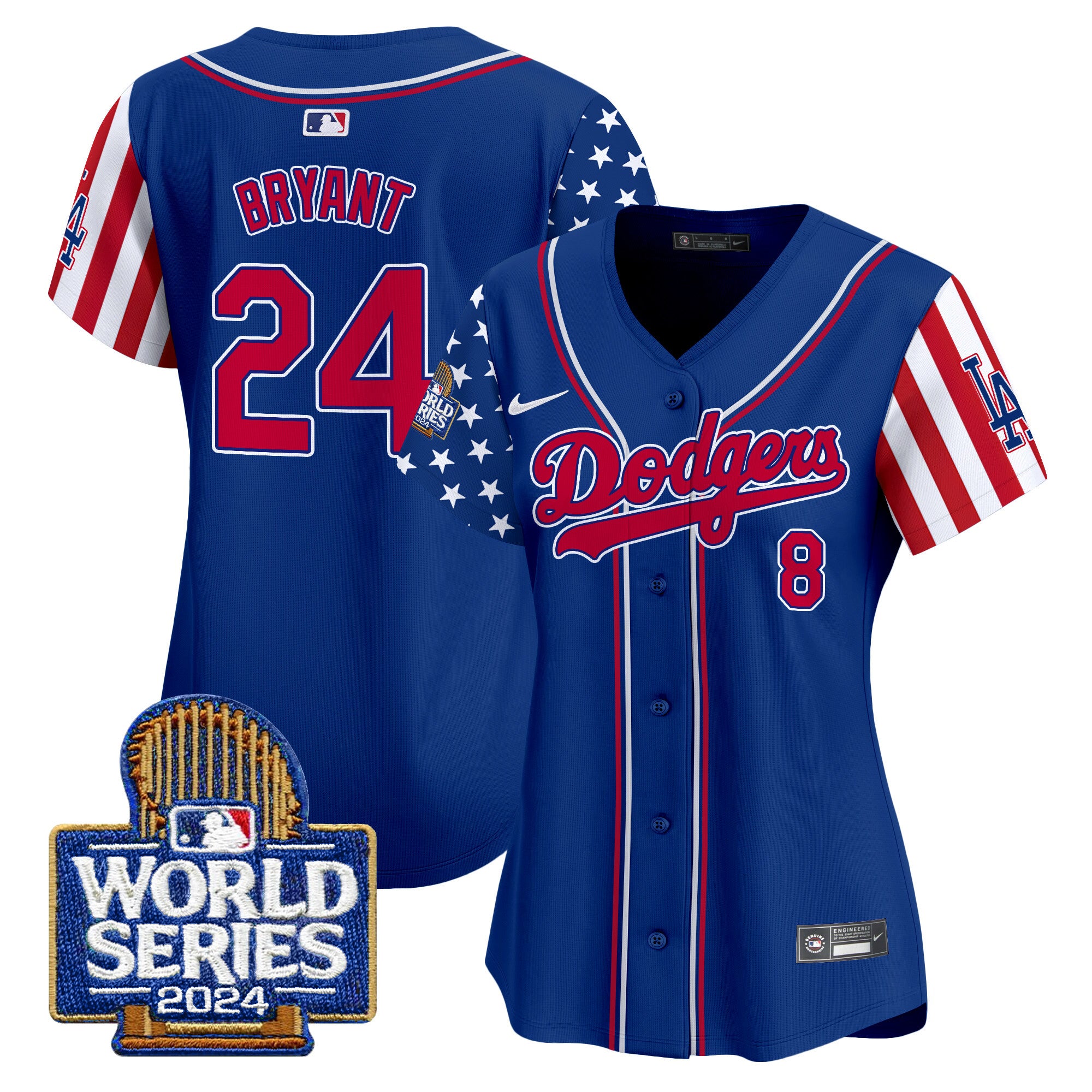 Women's Dodgers American Style 2024 World Series Vapor Premier Limited Jersey - All Stitched