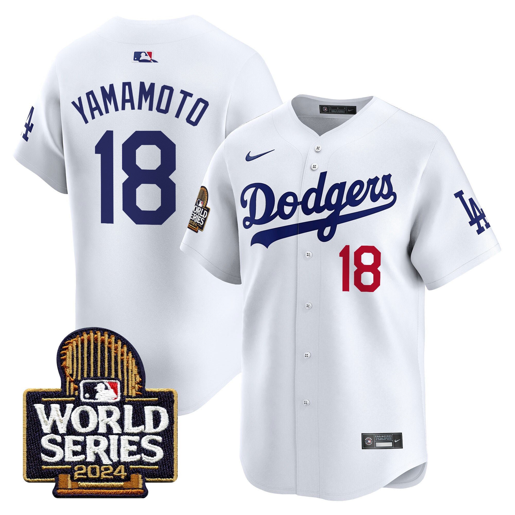 Men's Dodgers 2024 World Series Vapor Premier Limited Jersey - All Stitched