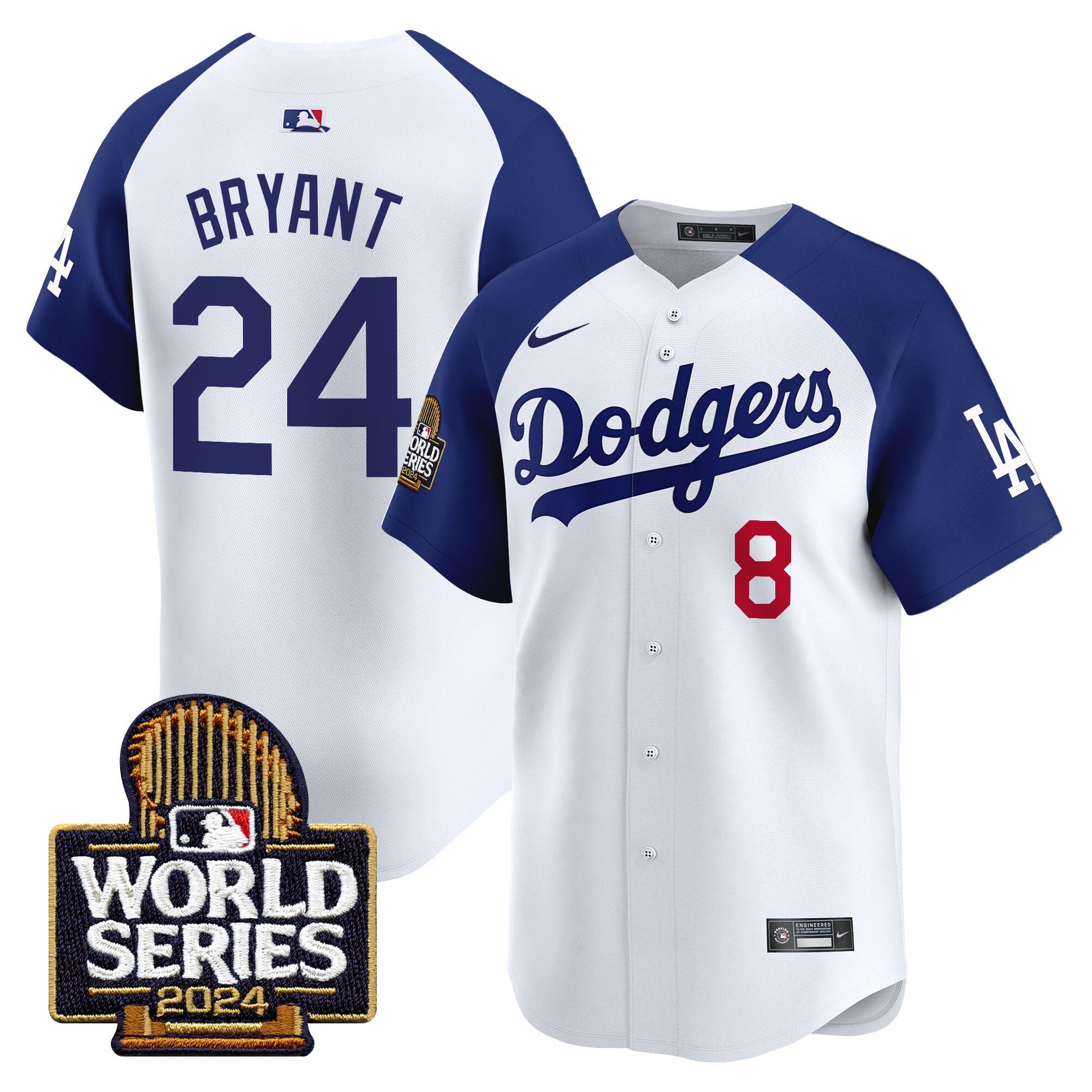 Men's Dodgers 2024 World Series Vapor Premier Limited Jersey - All Stitched