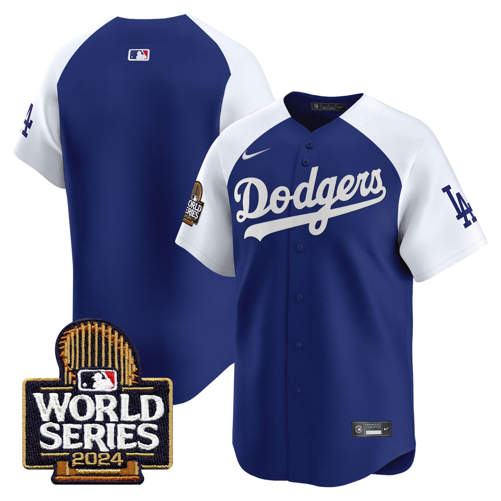 Men's Dodgers 2024 World Series Vapor Premier Limited Jersey - All Stitched