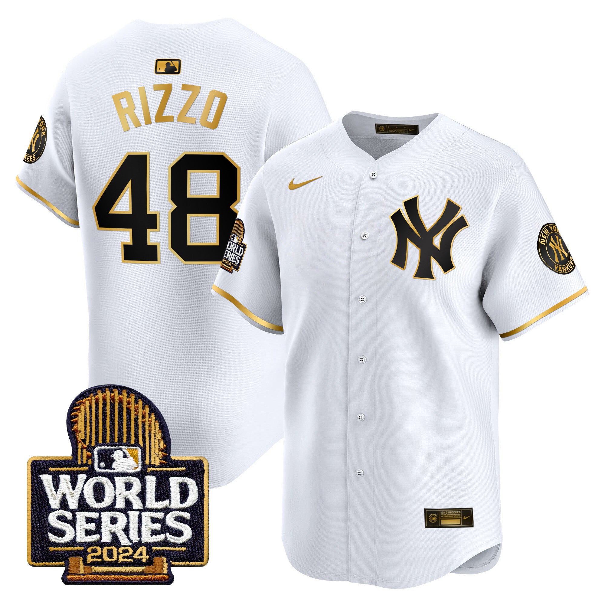 Men's Yankees 2024 World Series Vapor Premier Limited Jersey - All Stitched