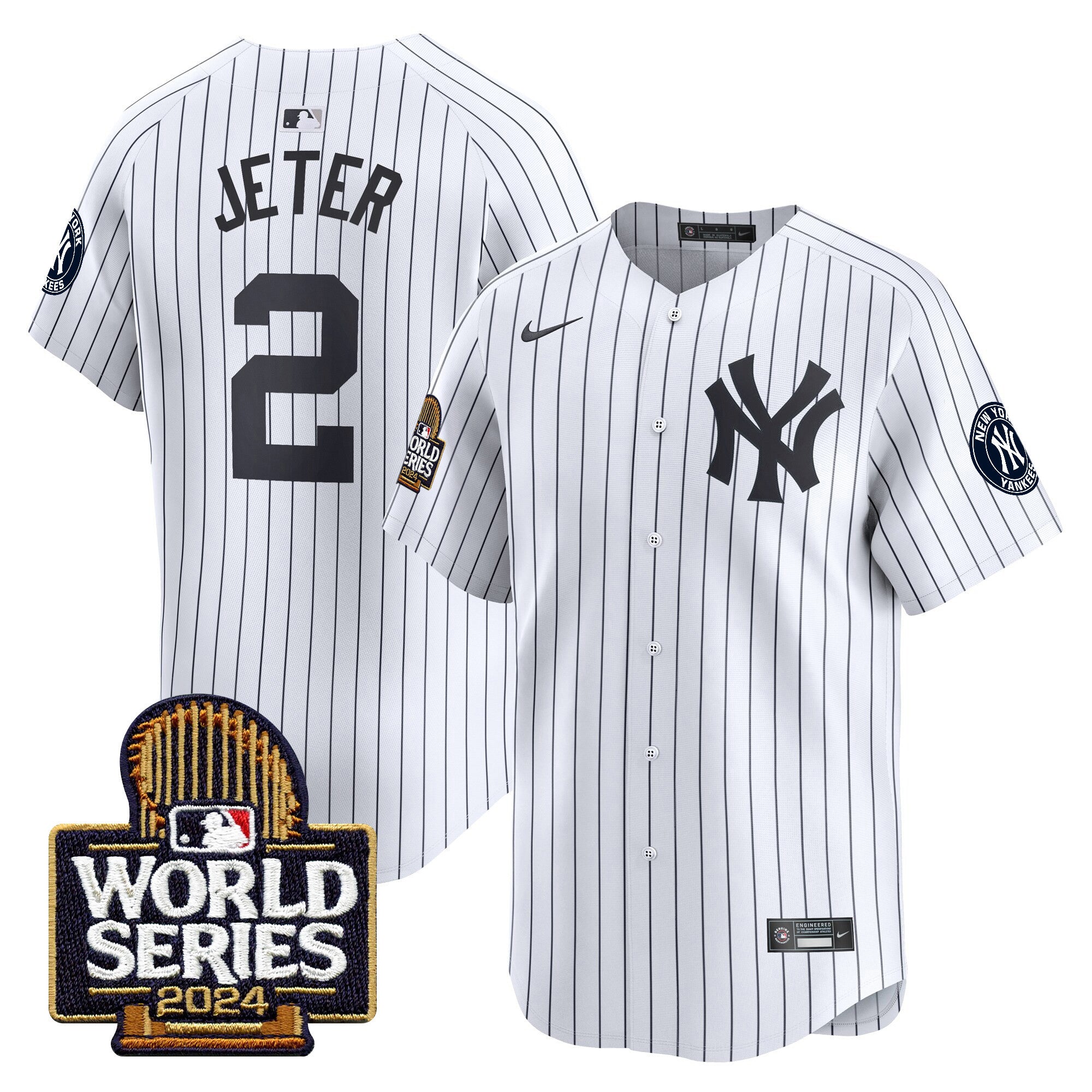 Men's Yankees 2024 World Series Vapor Premier Limited Jersey - All Stitched
