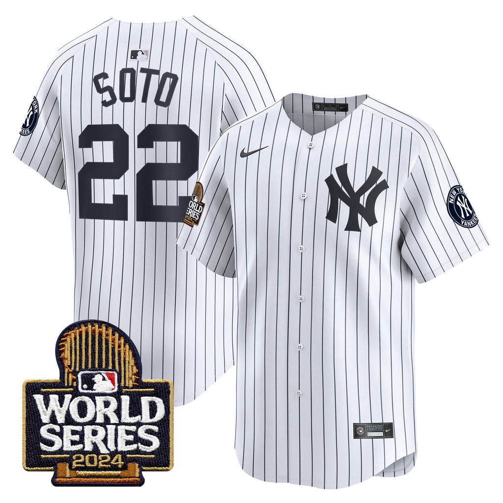 Men's Yankees 2024 World Series Vapor Premier Limited Jersey - All Stitched