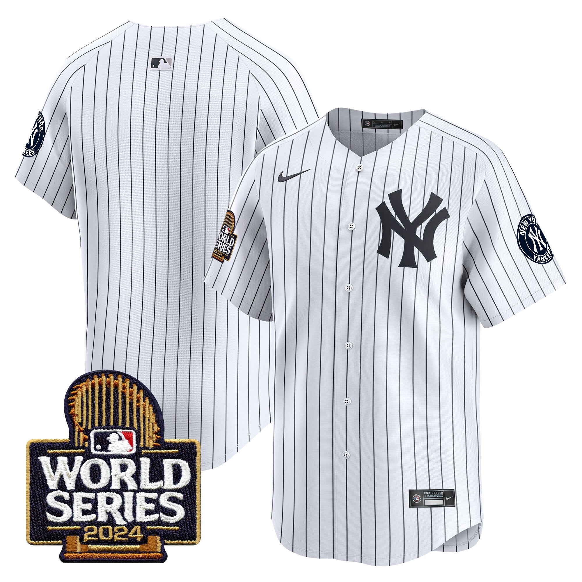 Men's Yankees 2024 World Series Vapor Premier Limited Jersey - All Stitched