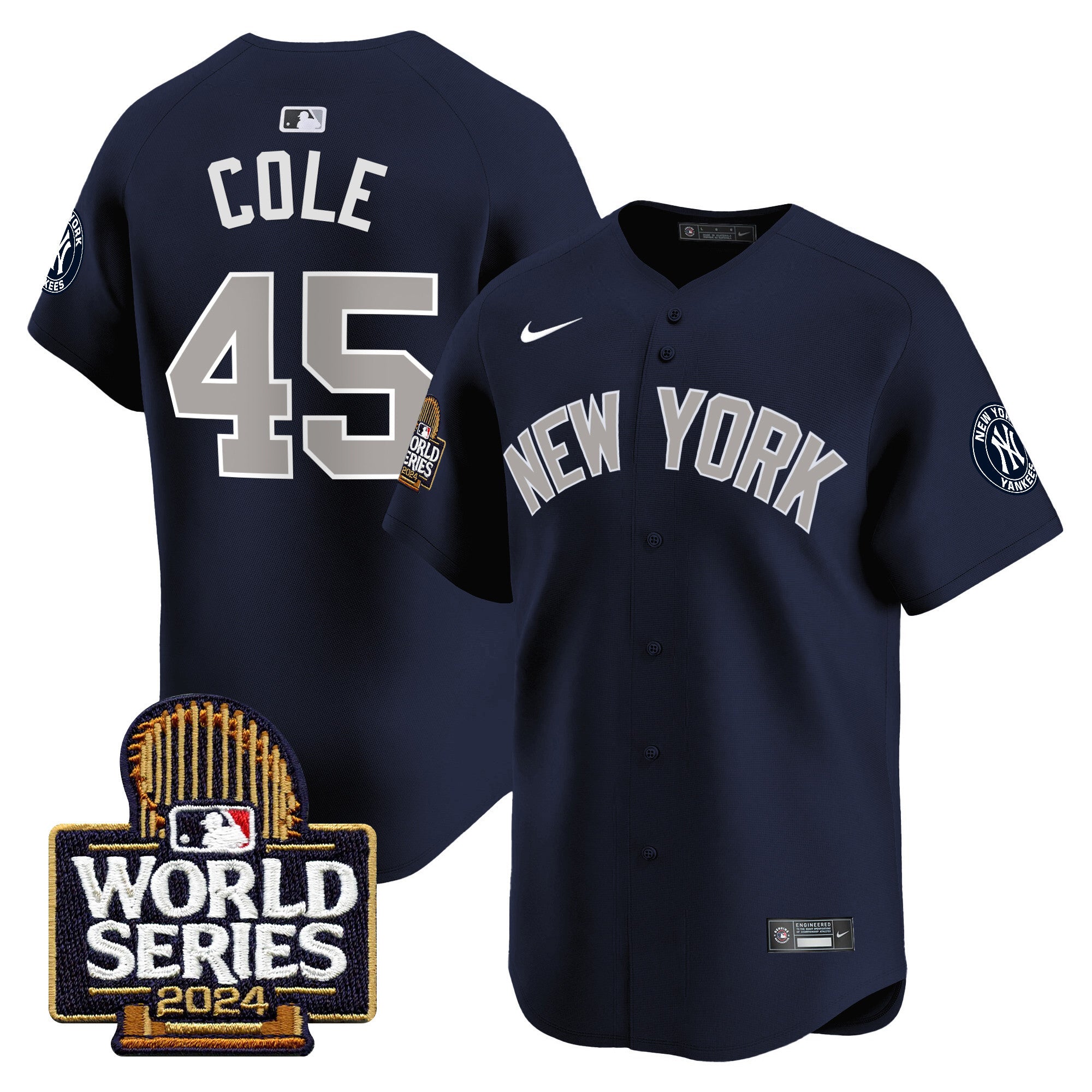 Men's Yankees 2024 World Series Vapor Premier Limited Jersey - All Stitched
