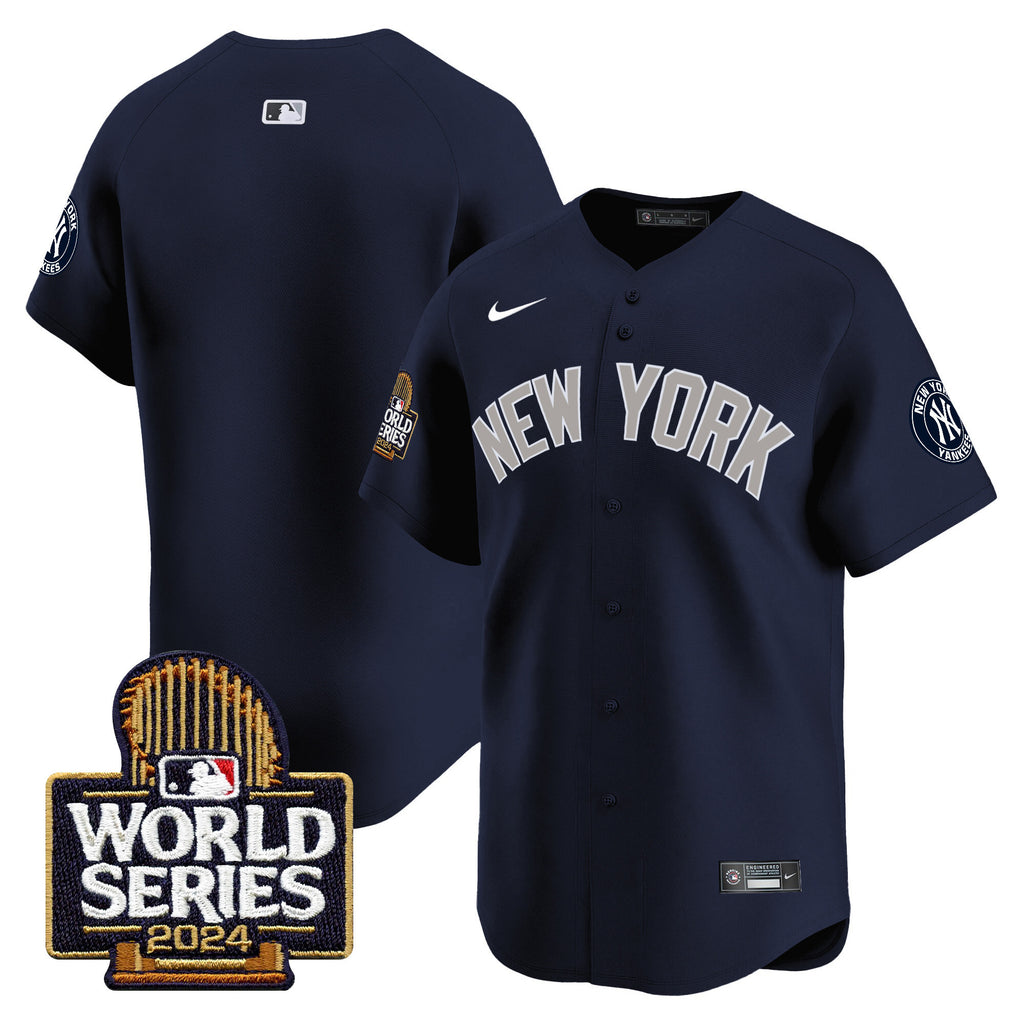 Men's Yankees 2024 World Series Vapor Premier Limited Jersey - All Stitched