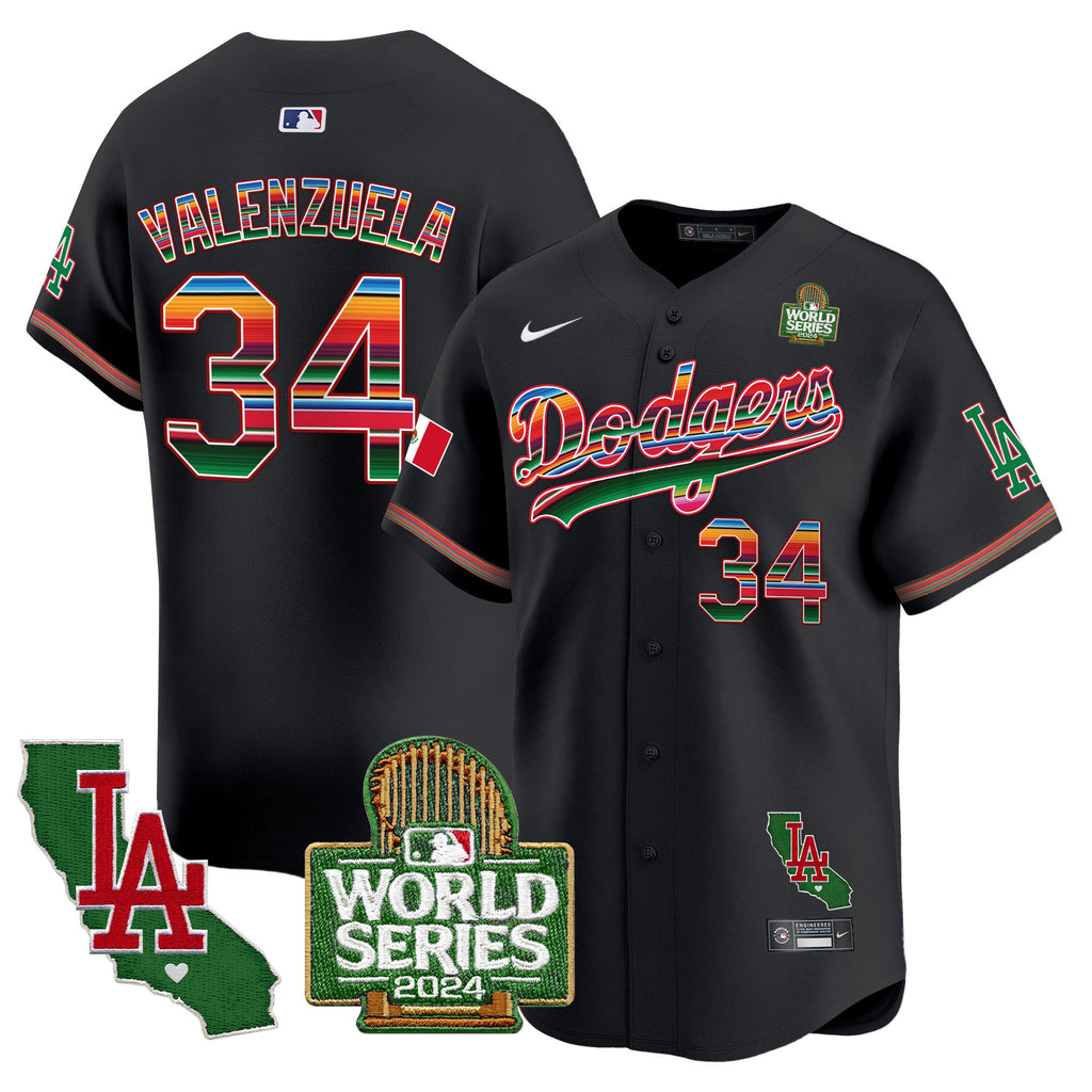 Men's Dodgers Mexico 2024 World Series Vapor Premier Limited Jersey V2 - All Stitched