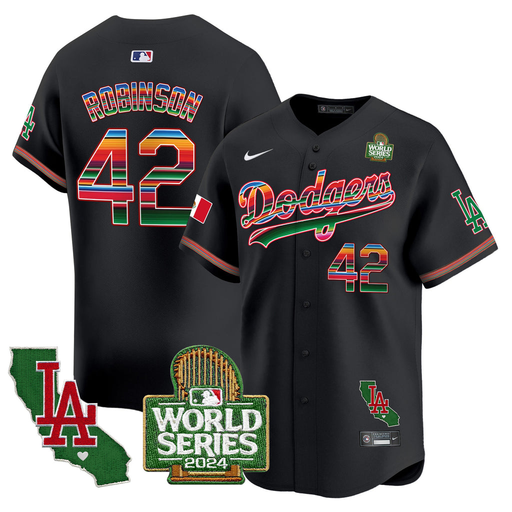 Men's Dodgers Mexico 2024 World Series Vapor Premier Limited Jersey V2 - All Stitched