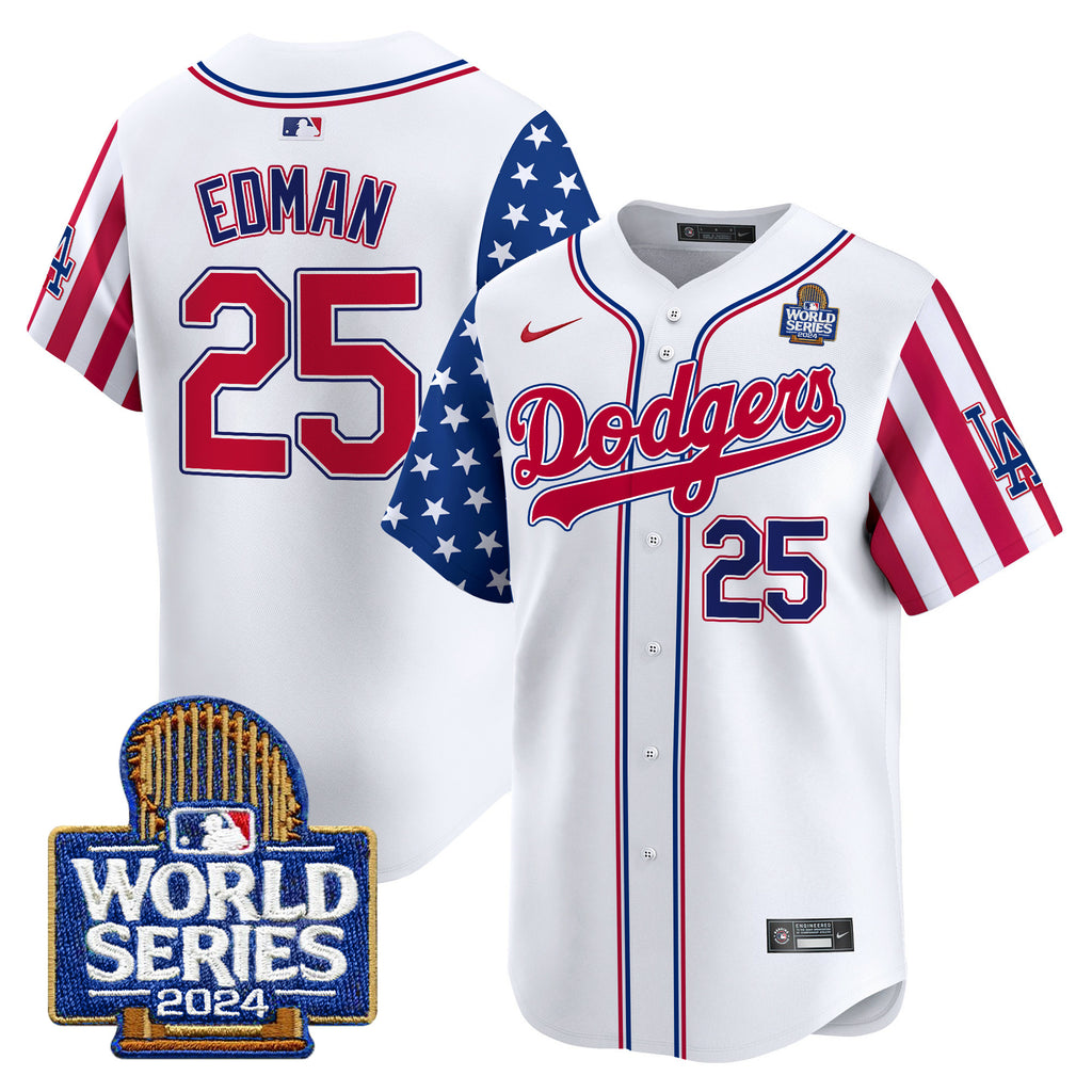 Men's Dodgers American Style 2024 World Series Vapor Premier Limited Jersey V2 - All Stitched