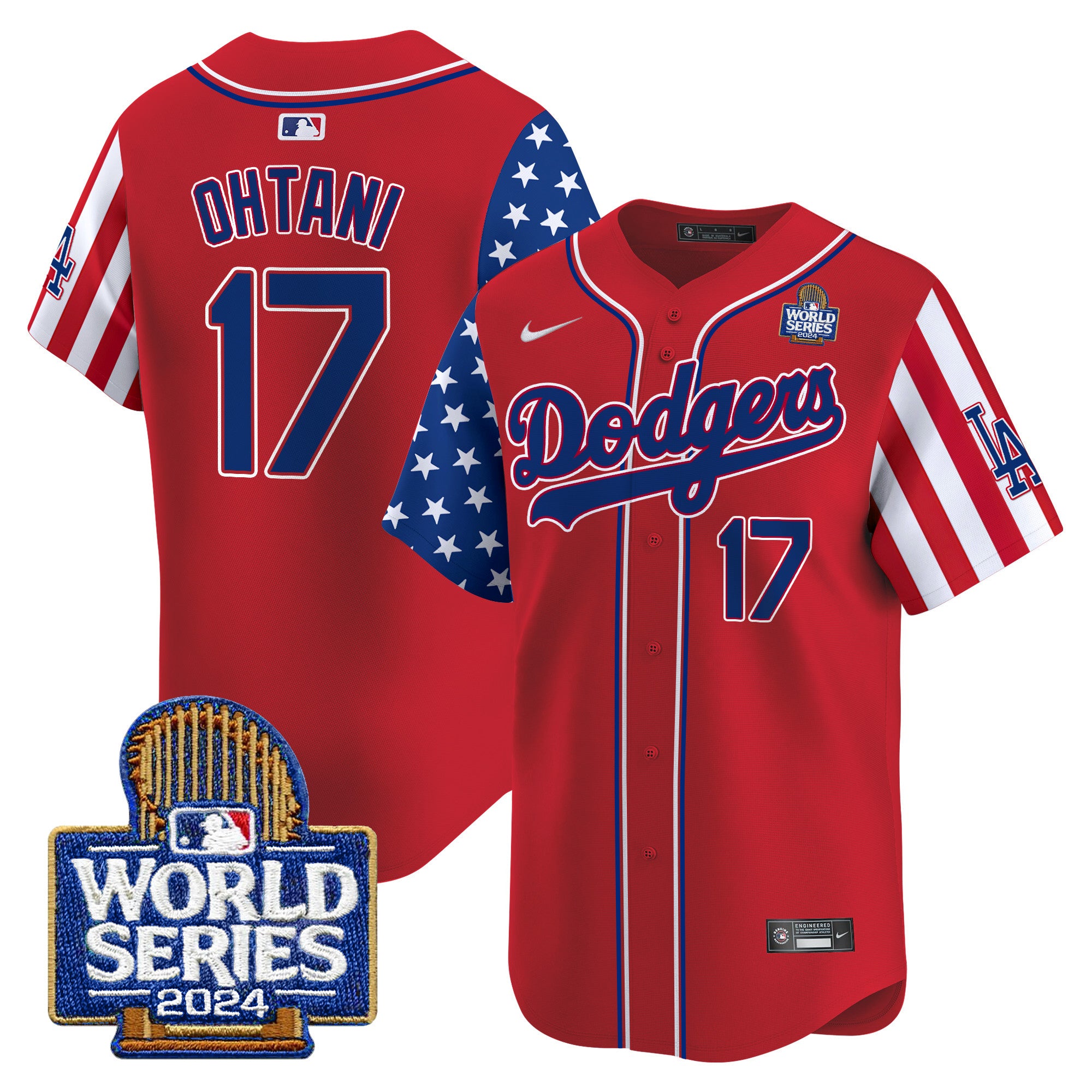 Men's Dodgers American Style 2024 World Series Vapor Premier Limited Jersey V2 - All Stitched