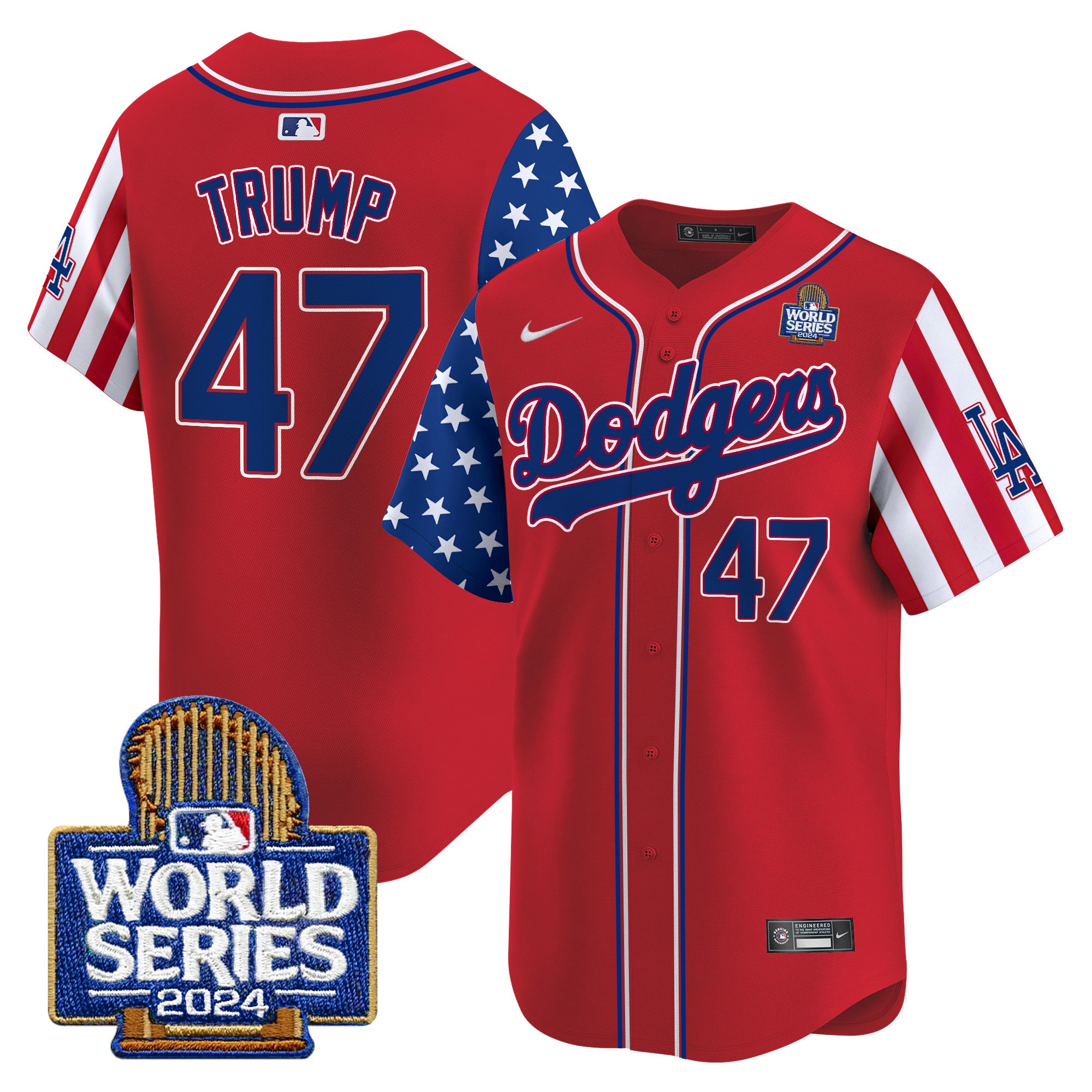 Men's Dodgers American Style 2024 World Series Vapor Premier Limited Jersey V2 - All Stitched
