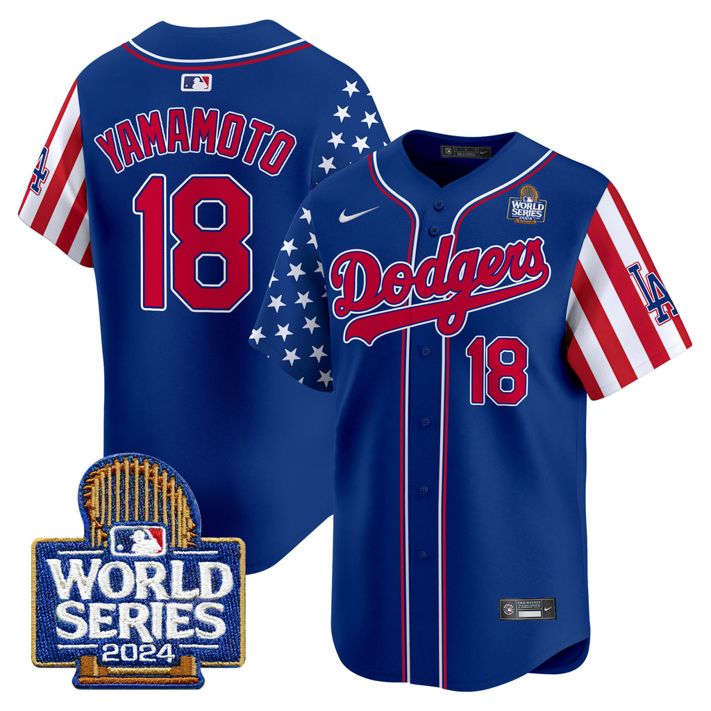 Men's Dodgers American Style 2024 World Series Vapor Premier Limited Jersey V2 - All Stitched