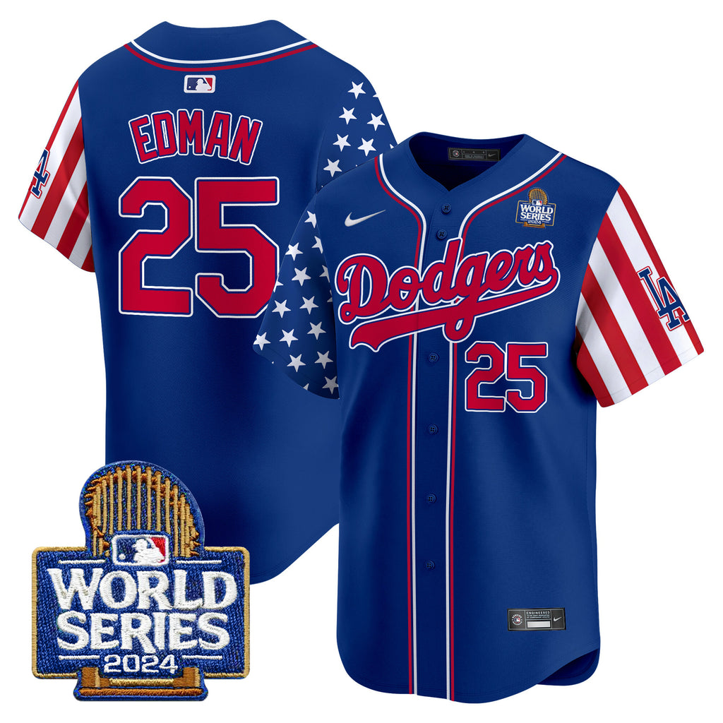 Men's Dodgers American Style 2024 World Series Vapor Premier Limited Jersey V2 - All Stitched