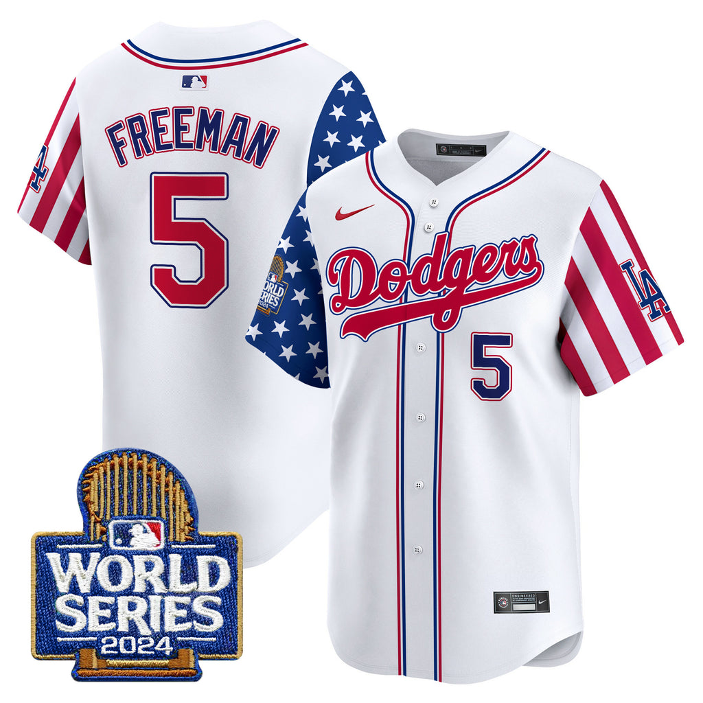 Men's Dodgers American Style 2024 World Series Vapor Premier Limited Jersey - All Stitched
