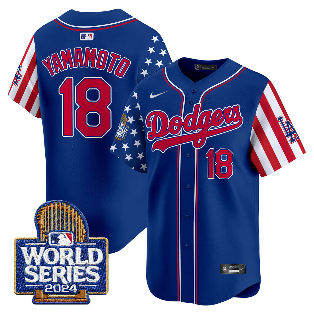 Men's Dodgers American Style 2024 World Series Vapor Premier Limited Jersey - All Stitched