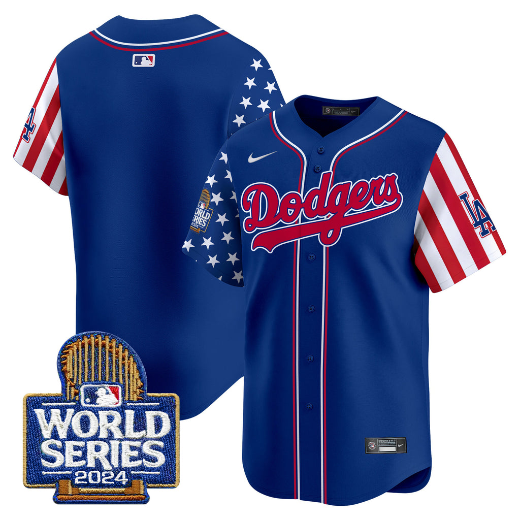 Men's Dodgers American Style 2024 World Series Vapor Premier Limited Jersey - All Stitched
