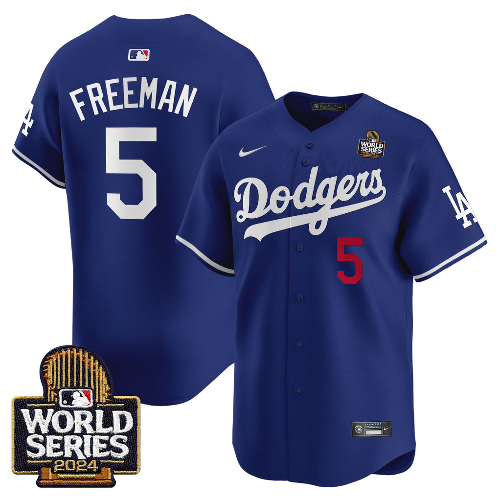 Men's Dodgers 2024 World Series Vapor Premier Limited Jersey V2 - All Stitched