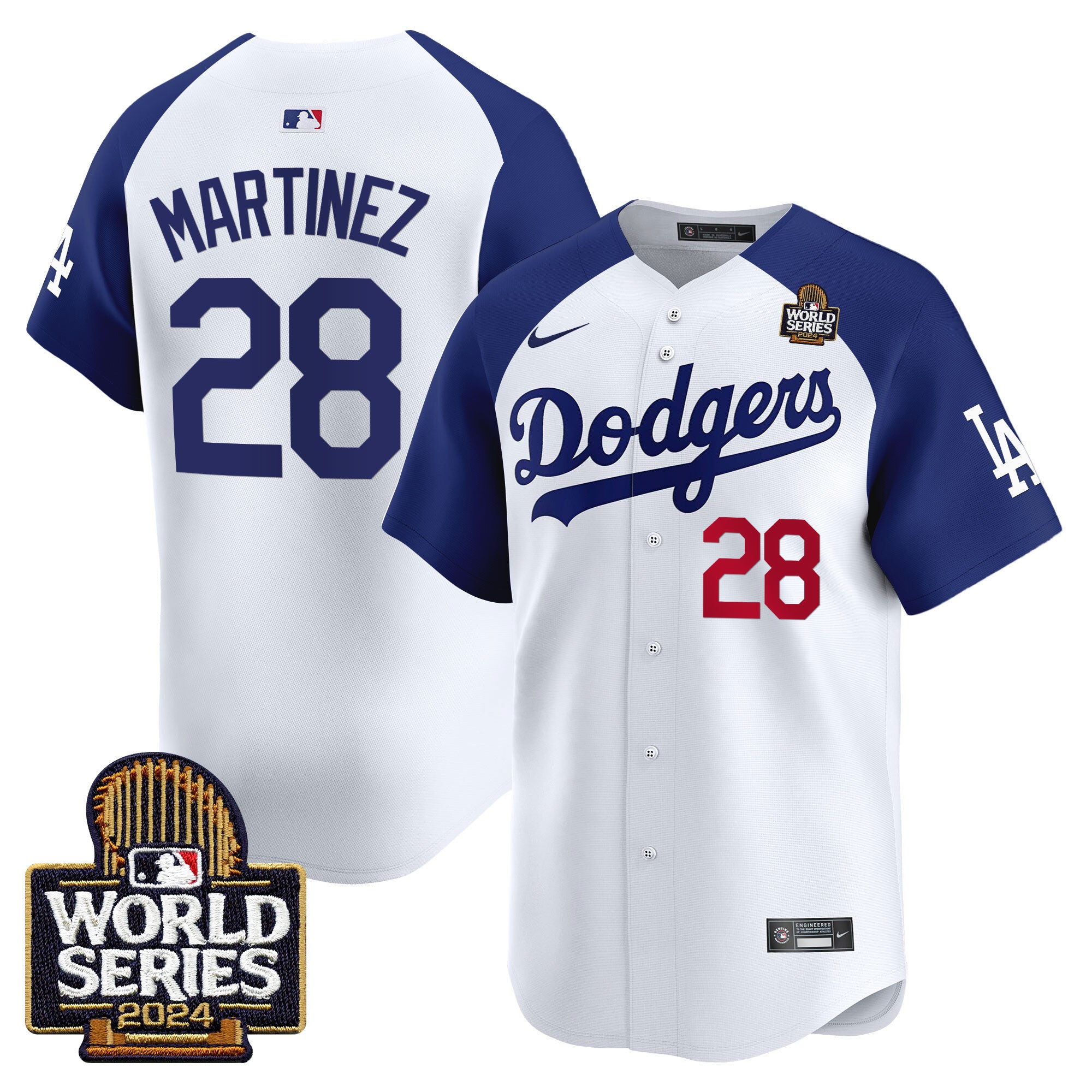 Men's Dodgers 2024 World Series Vapor Premier Limited Jersey V2 - All Stitched
